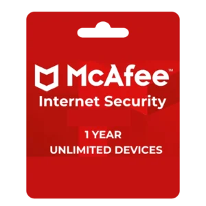 Licencia McAfee Internet Security 2022 – 1 Año (Dispositivos Ilimitados, Bind Key)